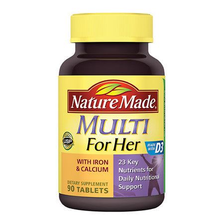 Nature Made 莱萃美 女性综合维生素 90粒 加铁钙