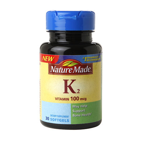 莱萃美Nature Made维生素K2软胶囊100mcg*30粒装