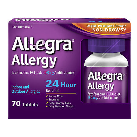 阿莱格拉（Allegra ）180毫克90片24小时过敏的新的密封