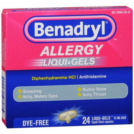 苯海拉明Benadryl抗过敏胶囊