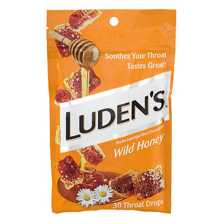 Ludens野生蜂蜜润喉糖30粒缓解喉咙痛